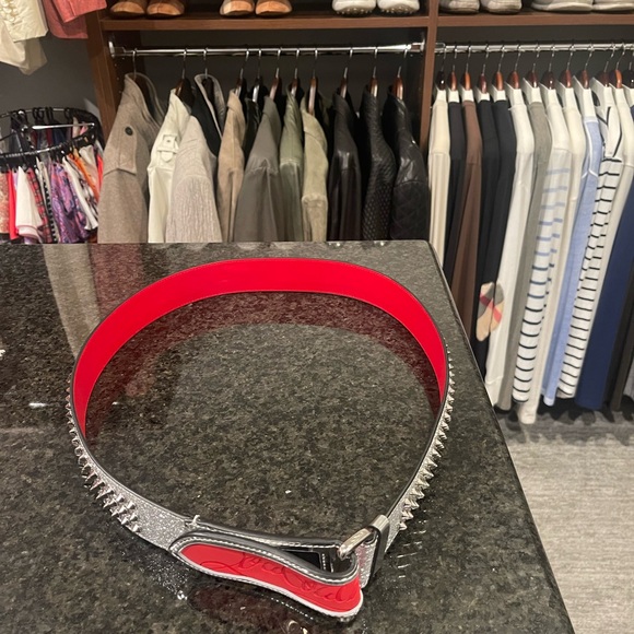 CHRISTIAN LOUBOUTIN MENS LOUBI SPIKED BELT - Picture 2 of 4